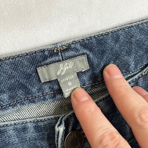 J Jill Straight Leg Jeans 5 Pocket Medium Wash Blue Size 8 - Picture 4 of 11